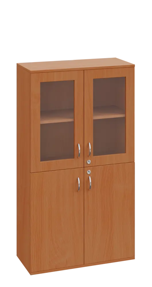 SPO 22 skříň 4-dveřová/ 2x sklo lamino - buk Royal